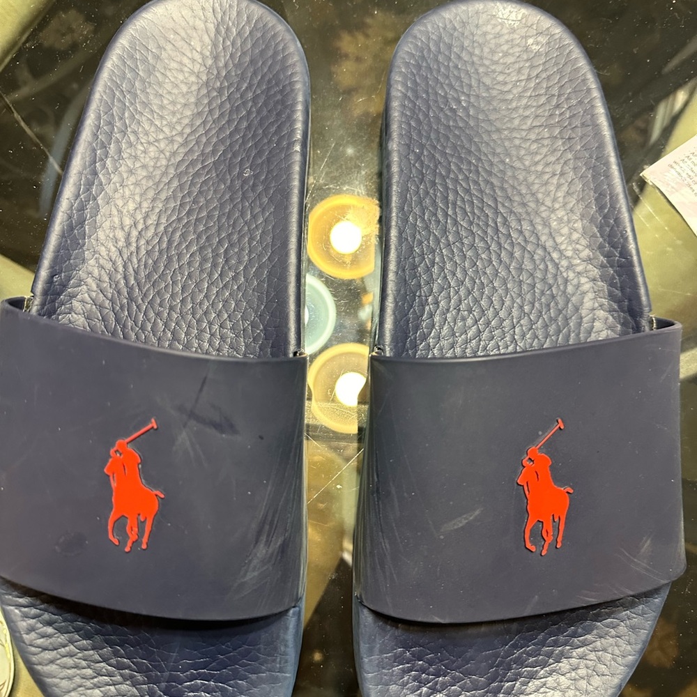 Polo by Ralph Lauren Men's Navy Slides